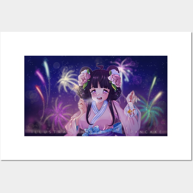 Happy new year from Kuma-chan Wall Art by Littlepancake